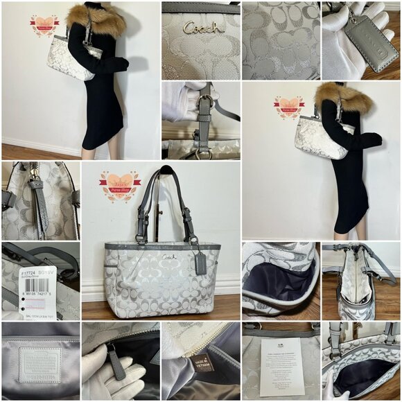 🤍Coach Signature Canvas Metallic-C’s Purse🤍 - Picture 15 of 16